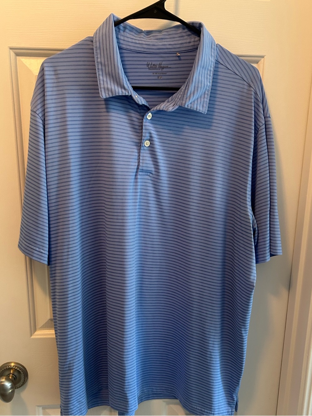 Van Heusen Light Blue Striped Polo